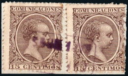 Lugo - Edi O 219 Pareja - Fragmento Mat Cartería "Barreiros" - Used Stamps