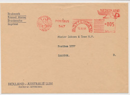 Meter Cover Netherlands 1964 VNS - United Dutch Shipping Company - Holland - Australia - Schiffe