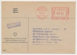 Service Cover Switzerland 1954 Federal Aviation Office - Airplanes