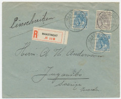 Em. Bontkraag Aangetekend Maastricht - Zweden 1921 - Non Classés