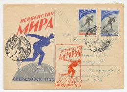 Cover / Postmark Soviet Union 1959 Ice Skating - World Championships - Winter (Other)