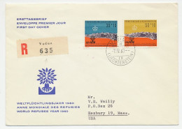 Registered Cover Liechtenstein 1960 World Refugee Year - Autres & Non Classés