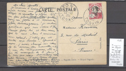 Indochine - Tonkin - CP - Bureau De TONG -1928 - Brieven En Documenten