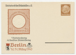 Postal Stationery Germany 1940 Philatelic Day Berlin - Stamp - Autres & Non Classés