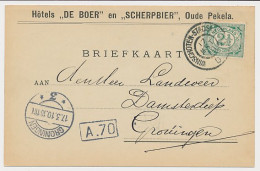 Firma Briefkaart Oude Pekela 1910 - Hotel De Boer En Scherpbier - Non Classés