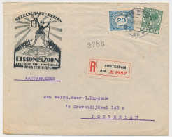 Aangetekend Firma Envelop Amsterdam 1925 - Lissonne En Zoon  - Non Classés