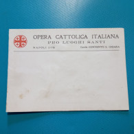 Cartolina Opera Cattolica Italiana Pro Luoghi Santi - Napoli - Cortile Convento S. Chiara. 1933 - Churches & Convents