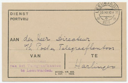 Dienst PTT Leeuwarden - Harlingen 1924 - Telegraaf - Non Classés