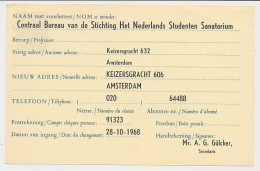 Verhuiskaart G. 35 Particulier Bedrukt Amsterdam 1968 - Postwaardestukken