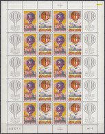 FRANKREICH  2387-2388, Kompletter Bogen (6x5), Postfrisch **, Mit Bogen- Und Formnummer, Luft- Und Raumfahrt, 1983 - Neufs