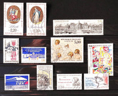 France 1989 -11 Timbres N° 2573-2575-2587-2588-2589-2591-2606-2607-2608-2609-2611 - Gebraucht