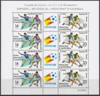 ANDORRA Span.  155-156, Kleinbogen, Postfrisch **, Fußball-Weltmeisterschaft, Spanien, 1982 - Unused Stamps