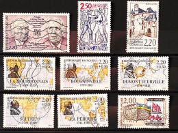 France 1988 - 9 Timbres N° 2501-2518-2519-2520-2521-2522-2543-2545-2546- - Gebraucht
