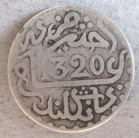 Maroc. 1 Dirham (1/10 RIAL) AH 1320 Londres. Abdül Aziz I, En Argent - Morocco