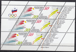 SLOWENIEN  6-7, Kleinbogen, Postfrisch **, Olympische Winterspiele, Albertville, 1992 - Slovenia