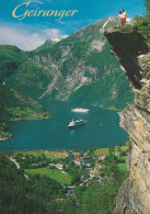 1 AK Norwegen / Norway * Geirangerfjord Mit Dem Aussichtspunkt Flydalsjuvet * Seit 2005 UNESCO Weltnaturerbe * - Norway
