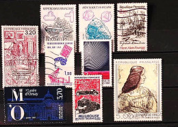 France 1986 - 9 Timbres N° 2393-2430-2432-2443-2444-2445-2446-2450-2451 - Gebraucht