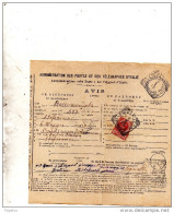 1915   RICEVUTA DI RITORNO CON ANNULLO  STEFANACONI CATANZARO - Marcophilie