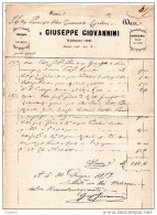 1872  FIRENZE - GIUSEPPE GIOVANNINI NEGOZIANTE SARTO - Italie