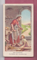 Santino, Holy Card- San Giuseppe Patrono Dei Lavoratori. Con Approvazione Ecclesiastica. Ed GMi N° 274- Dim 104 X60mm - Devotion Images