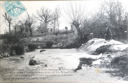 C. P. A. : 85 : AVRILLE : La Fontaine De Saint Gré, Animé, Timbre En 1906 - Autres & Non Classés
