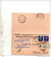 1934   LETTERA  RACCOMANDATA  CON ANNULLO  MILANO 16 S. NAZZARO + ANNONE VENETO - Marcophilie