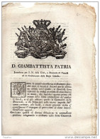 1794 VERCELLI  D. GIANBATTISTA PATRIA - Documents Historiques