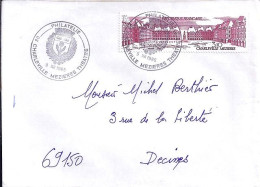 08 / ARDENNES / CHARLEVILLE MEZIERES THEATRE / OBL.MANU. TYPE ILL. / 9.12.85  S.LETTRE + TP - Manual Postmarks