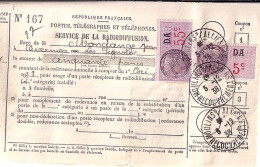 03 / ALLIER / MOULINS S/ALLIER RECOUVREMENTS / OBL.MANU. TYPE A4 / 5.12.38  S.FACTURE RADIODIFFUSION - Manual Postmarks