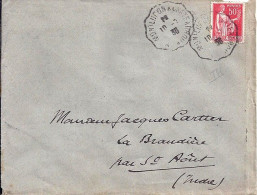 03 / ALLIER / MONTLUCON A CHATEAUROUX / OBL.MANU. TYPE CCL3/ 10.7.36  S.LETTRE - Manual Postmarks