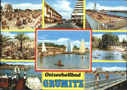 71536055 Groemitz Ostseebad Strandpartien Hafen Segelschiffe Schwanenteich Brenk - Groemitz