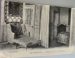 38 Chambery 1907 Les Charmettes Chambre De Jj Rousseau -dos Vert -num 68 - Chambery