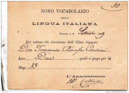 1889 NUOVO VOCABOLARIO DELLA LINGUA ITALIANA - Documents Historiques