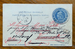 ARGENTINA - CARTE POSTALE 6 C. FROM BUENOS AIRES 1/7/1905 TO VIMERCATE  RISPEDITA A BRIENZA E MILANO - Lettres & Documents
