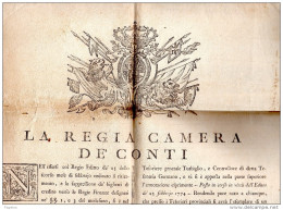 1774 TORINO -  SOPPRESSIONE DEI BIGLIETTI DI CREDITO - Historical Documents