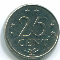 25 CENTS 1979 ANTILLES NÉERLANDAISES Nickel Colonial Pièce #S11650.F.A - Antilles Néerlandaises