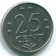 25 CENTS 1971 NIEDERLÄNDISCHE ANTILLEN Nickel Koloniale Münze #S11483.D.A - Antilles Néerlandaises
