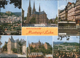 71535865 Marburg Lahn Stadtblick Elisabethkirche Marktplatz Universitaet Schloss - Marburg