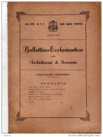 1949 BOLLETTINO ECCLESIASTICO DELLA ARCHIDIOCESI DI SORRENTO - Religion