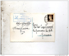 1939  CARTOLINA CON ANNULLO CENTRO ALPINO ITALIANO RIFUGIO MARMOLADA TRENTO - Poststempel