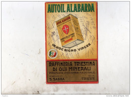 1928 CARTOLINA PUBBLICITARIA RAFFINERIA  TRIESTINA  DI OLII MINERALI - Marcophilie