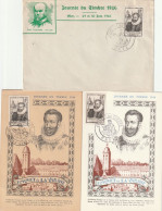 Journée Du Timbre 1946 1er Jour 29/6/46, 1 Enveloppe 2 Cartes, Metz  Aix En Othe   Paris. Cote 75€ - Lettres & Documents