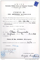 1976 CASSINO -  CORSO DI INSEGNANTE ARTISTICI : DISEGNO - Diploma & School Reports