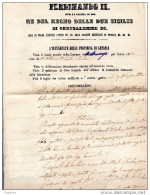 1852 FERDINANDO II RE DEL REGNO DELLE DUE SICILIE E DI GERUSALEMME EC. - Décrets & Lois