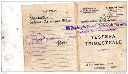 1942  PRESIDIO MILITARE DI  SALERNO  - REGGIMENTO FANTERIA SAVONA - Historical Documents