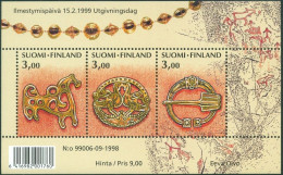 FINLAND 1999 KALEVALA S/S OF 3, ANCIENT GOLD JEWELRY** - Minerals