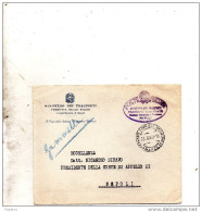 1957 LETTERA  CON ANNULLO NAPOLI    + TARGHETTA -  IL NUOVO FILO DAL'LAGO D'ORTA ORTALION - 1946-60: Poststempel