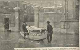 INONDATIONS DE PARIS QUAI DE PASSY SAUVETAGE D'UNE FEMME PARALYTIQUE - Inondations De 1910