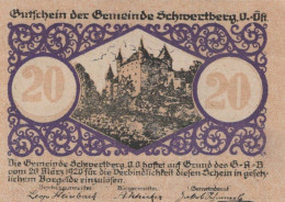 20 HELLER 1920 Stadt SCHWERTBERG Oberösterreich Österreich Notgeld #PE599 - [11] Emissions Locales