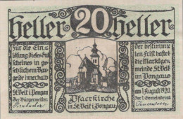 20 HELLER 1920 Stadt SANKT VEIT IM PONGAU Salzburg UNC Österreich #PH023 - Lokale Ausgaben